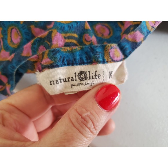 Natural Life 100% Cotton Boho Floral Ruffle Flat Sheet King & one pillow case - Picture 5 of 6